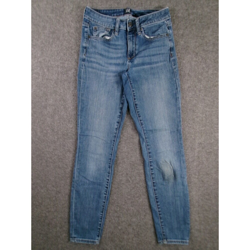 GAP Jeans Women 26 Blue Curvy True Skinny Medium Wash Stretch Capsule Preppy